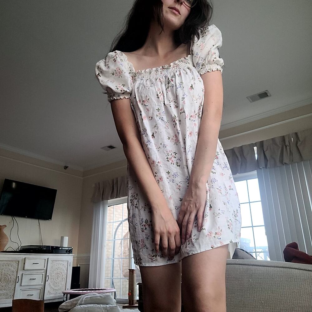Reformation Carsen Linen Mini Dress Size M